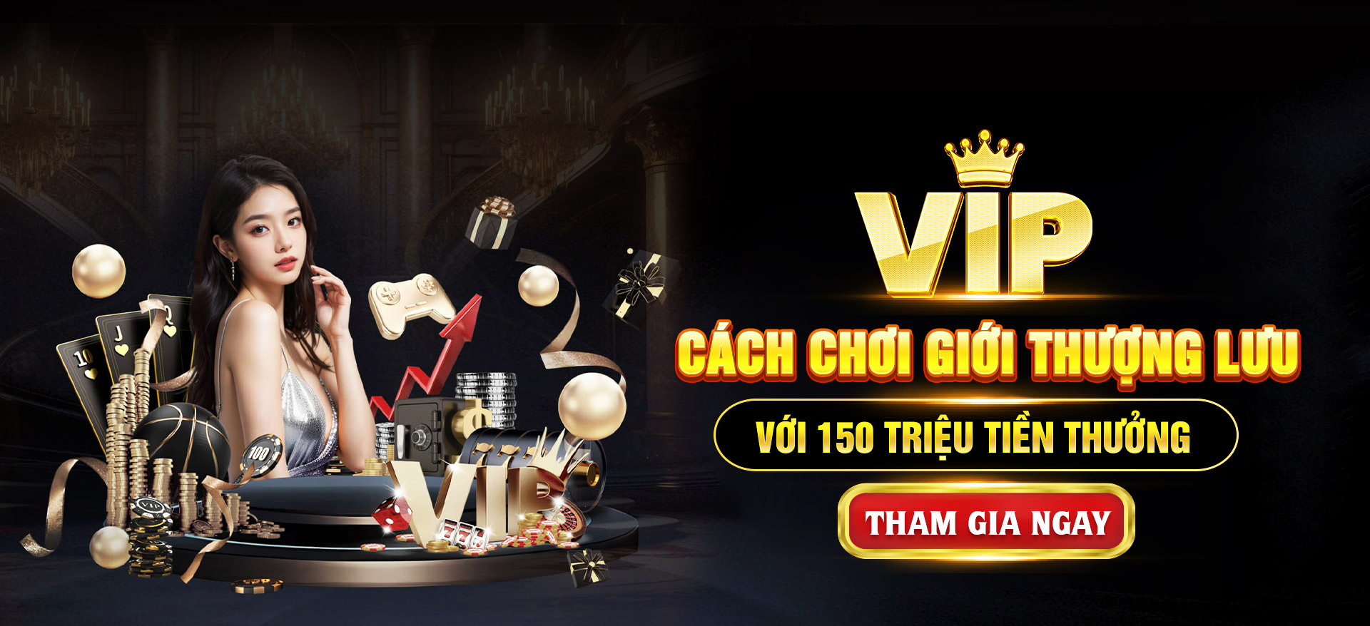 Hình ảnh quảng cáo của vipwin hiển thị nền tảng và các lợi ích