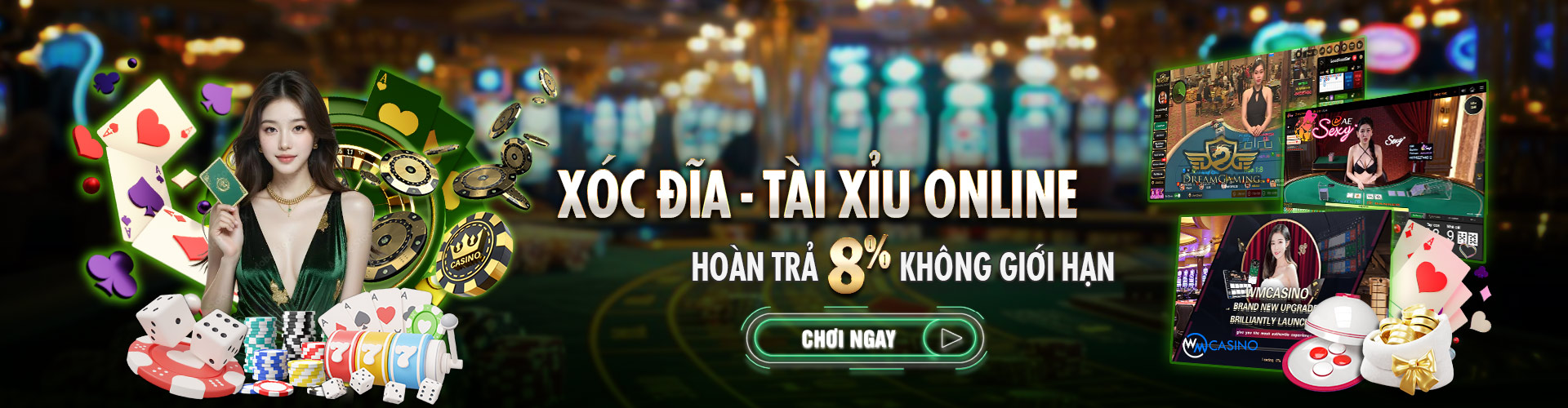 Hình ảnh quảng cáo của vipwin hiển thị nền tảng và các lợi ích